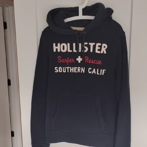 Hollister Blue embroidered hoodie Classic Surfer Rescue